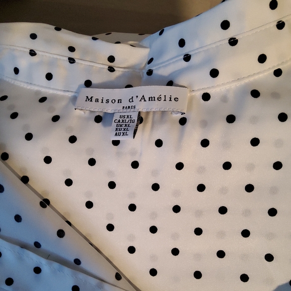 Maison d'Amélie Polka Dot Blouse - Picture 6 of 9
